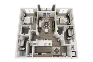 Spacious Two Bedroom Two Bathroom with Open Concept
