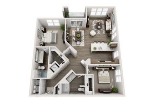 Spacious Two Bedroom Two Bathroom with Open Concept
