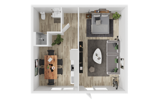 3d one bedroom floor plan