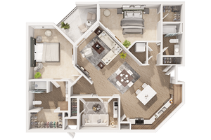2 Bedroom Floor Plan | Attivo Trails Ankeny | Ankeny, Iowa