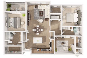 2 Bedroom Floor Plan | Attivo Trails Ankeny | Ankeny, Iowa