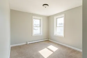 corner room with windows