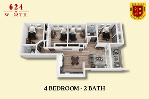 4BR/2BA - Private