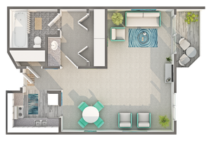 Amhurst | Studio Floorplan