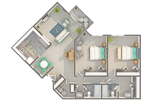 Eliot | 2-Bedroom Floorplan