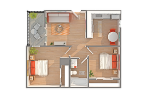 Marina | 2-Bedroom Floorplan