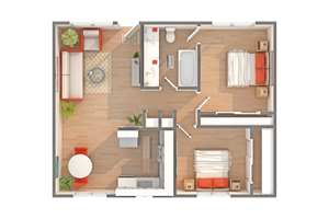 Vista | 2-Bedroom Floorplan