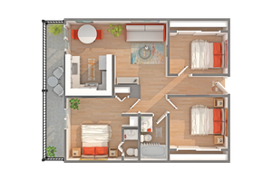 Acadia | 3-Bedroom Floorplan