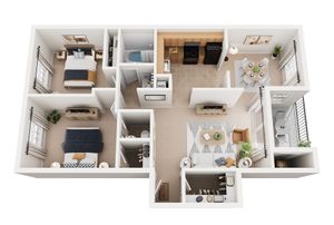 2 Bed 1.5 Bath