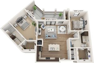 B2 | 2x2 | 1055 sq ft