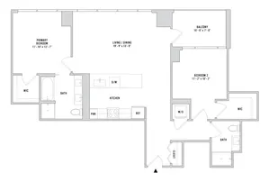 Two Bedroom B-01 - 1518 Sq. Ft. - L43-44