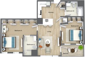 2 Bedroom 2 Bathroom B6