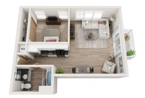 Trio 1x1 652 sf