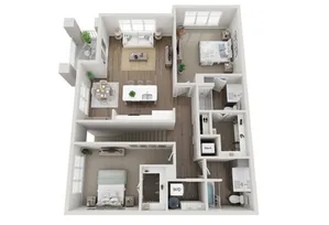 Floor Plan 2C | Seasons at River View | Apartments in Pleasant Prairie, WI