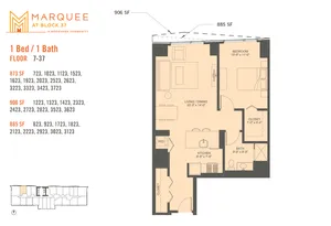 1 Bedroom x 23