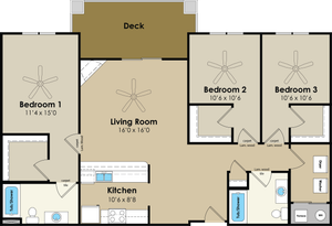 3 bed