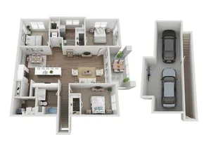 Floor Plan 3B | Seasons at River View | Apartments in Pleasant Prairie, WI