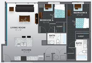 LUX on Capitol - 2 BEDROOM, 2 BATH