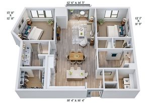 C15 | 2x2 | 1228 sq ft