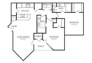 Two Bedroom Two Bathroom Apartment Home