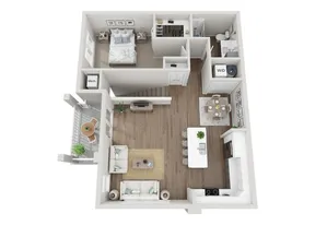 Floor Plan 1G | Seasons at River View | Apartments in Pleasant Prairie, WI