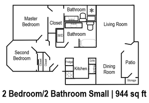 Small Two Bedroom Floorplan