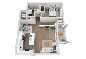 Floor Plan 1F | Seasons at Mount Pleasant | Apartments in Mount Pleasant, WI