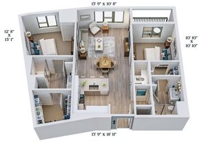 C11 | 2x2 | 1130 sq ft