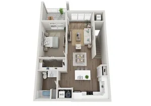 Floor Plan 1E | Seasons at River View | Apartments in Pleasant Prairie, WI