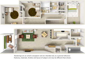 Ibis floor plan with 3 bedrooms and 2.5 bathrooms