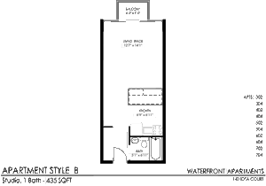 Studio- B floor plan