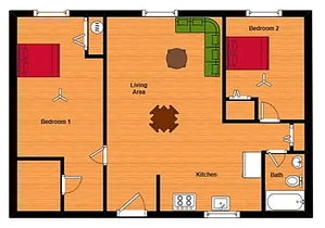 2 BR Luxe Floor Plan