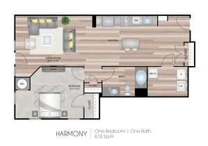 1 Bed Floor Plan