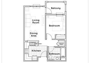 Sun Rose floor plan - 576 square feet - 1 bed, 1 bath