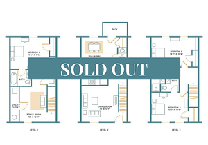 Elegant multi-level floor plan featuring spacious bedrooms, versatile bonus room, inviting living area, modern kitchen, and private deck.