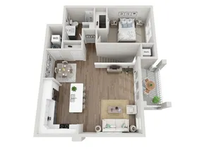 Floor Plan 1F | Seasons at River View | Apartments in Pleasant Prairie, WI