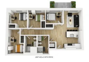 4x2 Courtyard