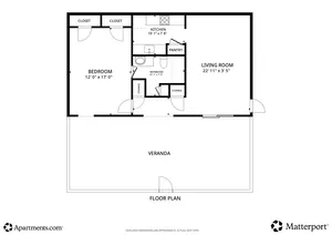Rivergrove - Single Bedroom Floorplan