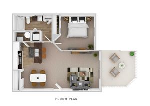 The Ridge at Chestnut Hill Phase 1 - One-Bedroom Floor Plan