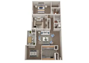 Village East 2 Bedroom 2 Bath
