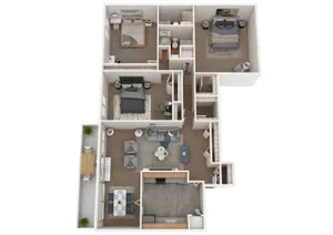 Lafayette Plaza 3 Bedroom 2 Bath