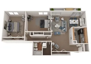 2 bed 1 bath