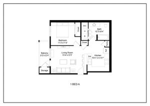 1 bed 1 bath