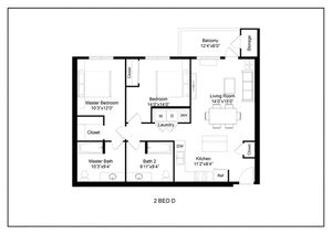 2 bed 2 bath - D