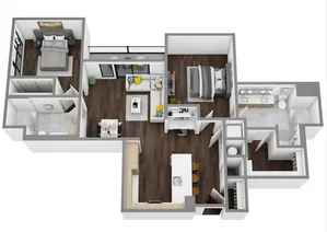 K: 2 Bed / 2 Bath