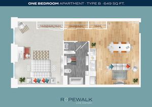 1 bedroom | Apartments in Boston, MA | Ropewalk Boston