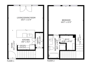 1B1B Two Story with Balcony