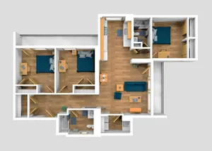 Riviera Three -Bedroom Remodeled
