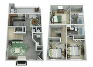 Malbec- Three Bedroom Two Bath Floorplan
