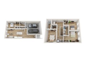 Roberta floor plan four bedrooms three and half baths